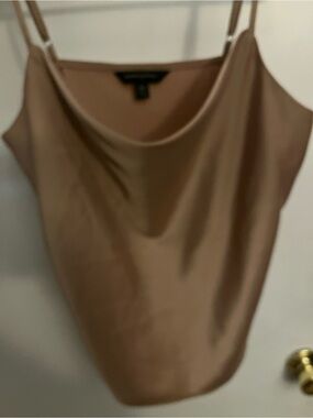 Banana Republic Satin Cowl Neck Camisole in gold/tan